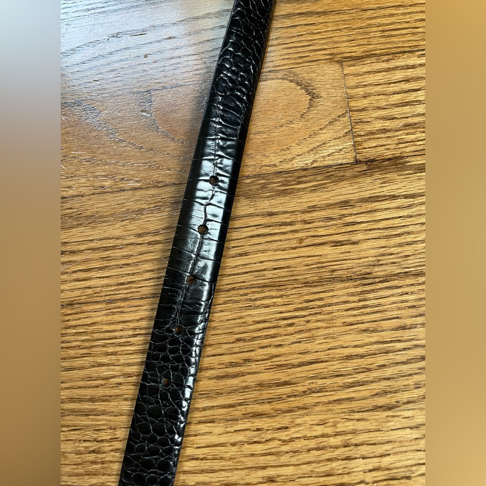 Coach Black Leather Belt with Silver Buckle Size 36 - Picture 5 of 5